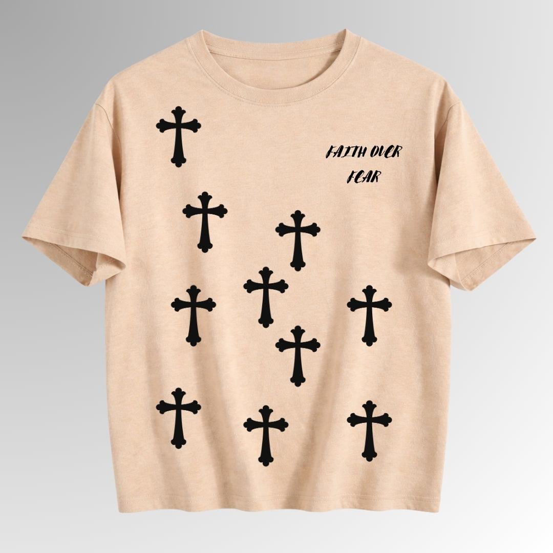 Faith Over Fear | Spiritual Streetwear Graphic Tee | By DRIPBERRY