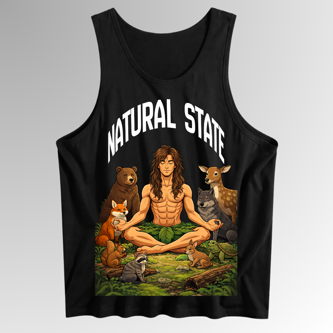 Natural State | Graphic Muscle Tank | By DRIPBERRY