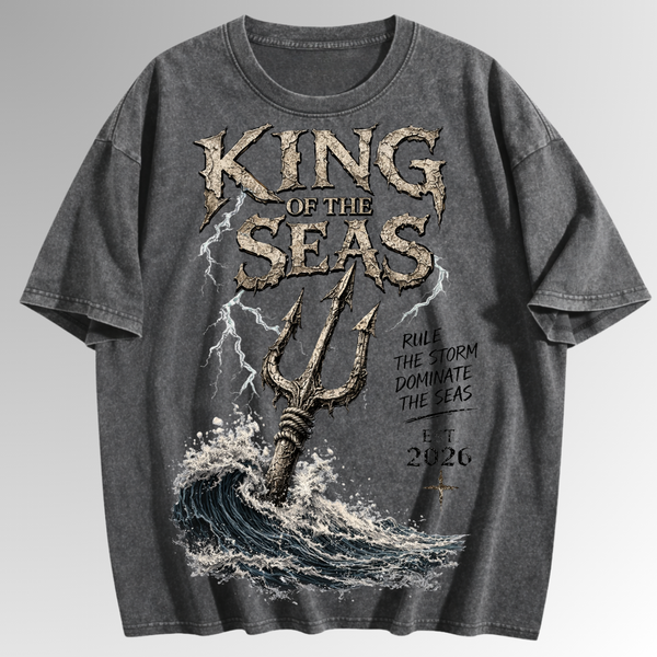King of the Seas | Washed Streetwear Tee | By DRIPBERRY