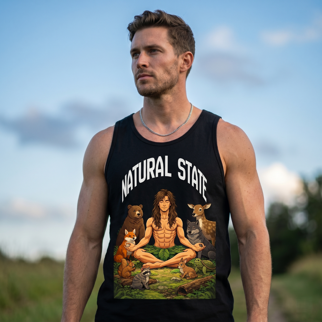 Natural State | Graphic Muscle Tank | By DRIPBERRY