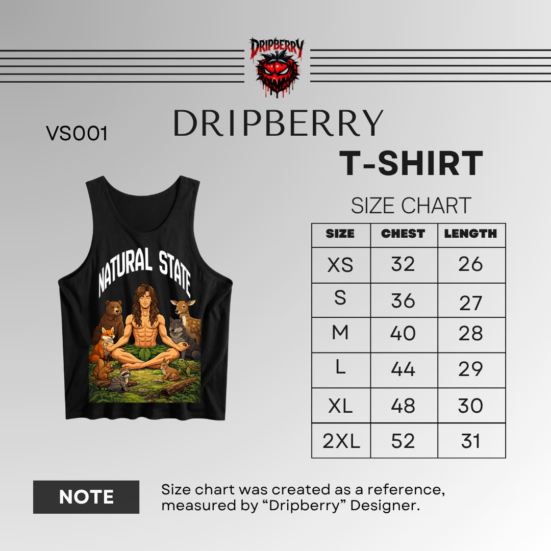 Natural State | Graphic Muscle Tank | By DRIPBERRY