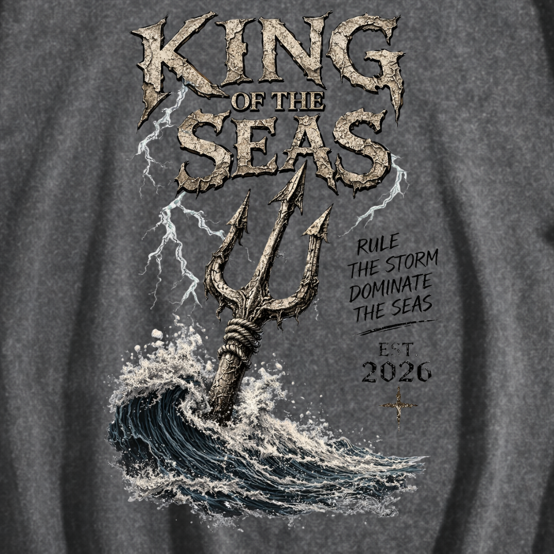 King of the Seas | Washed Streetwear Tee | By DRIPBERRY