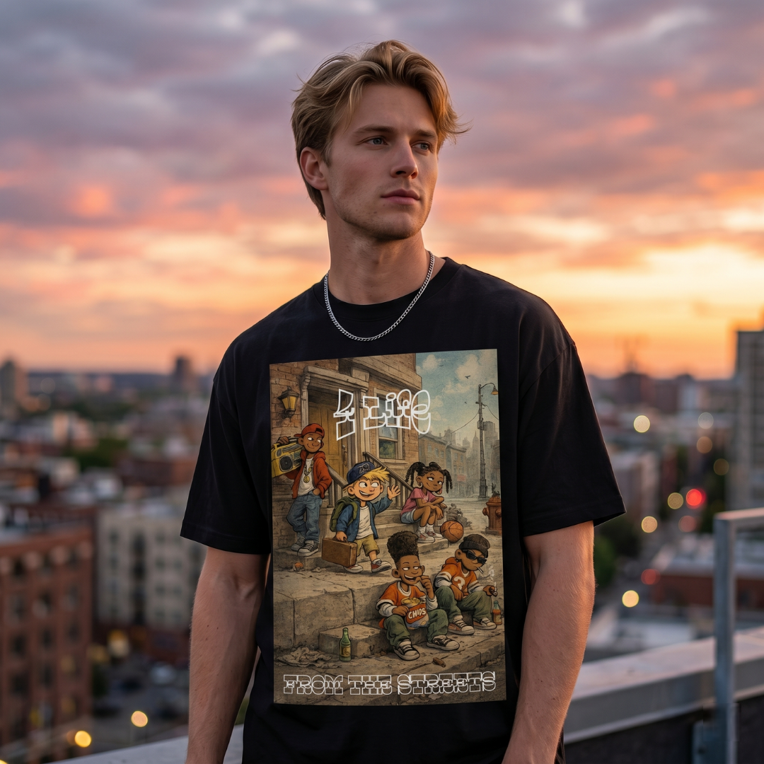 4 Life From The Streets | Graphic Tee | By DRIPBERRY