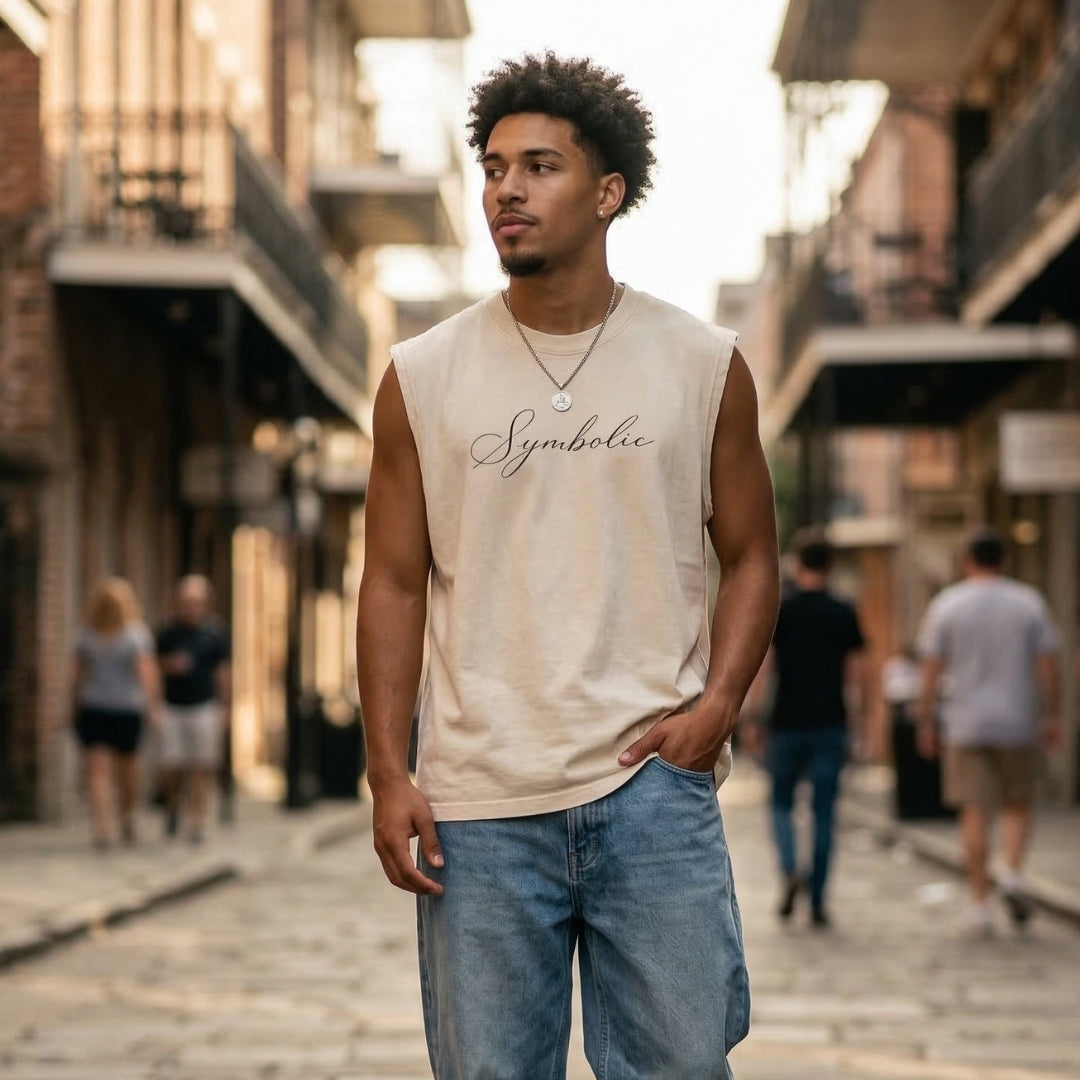 Symbolic Washed Tank Top | Vintage Wash Tank Top | By DRIPBERRY