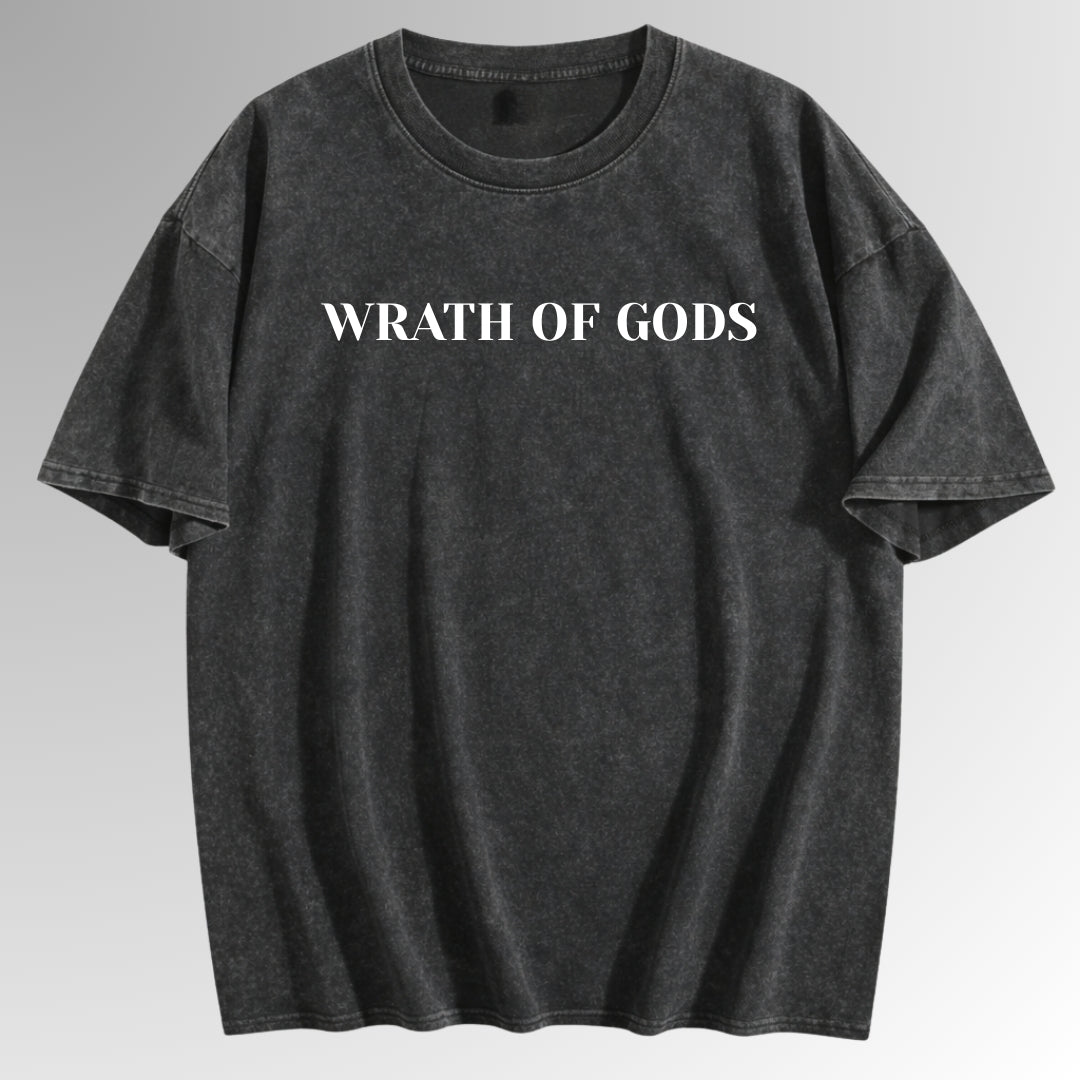 Wrath of Gods | Vintage Wash Streetwear Tee | By DRIPBERRY