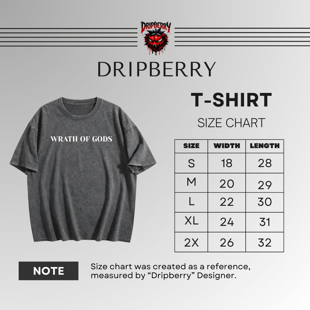 Wrath of Gods | Vintage Wash Streetwear Tee | By DRIPBERRY