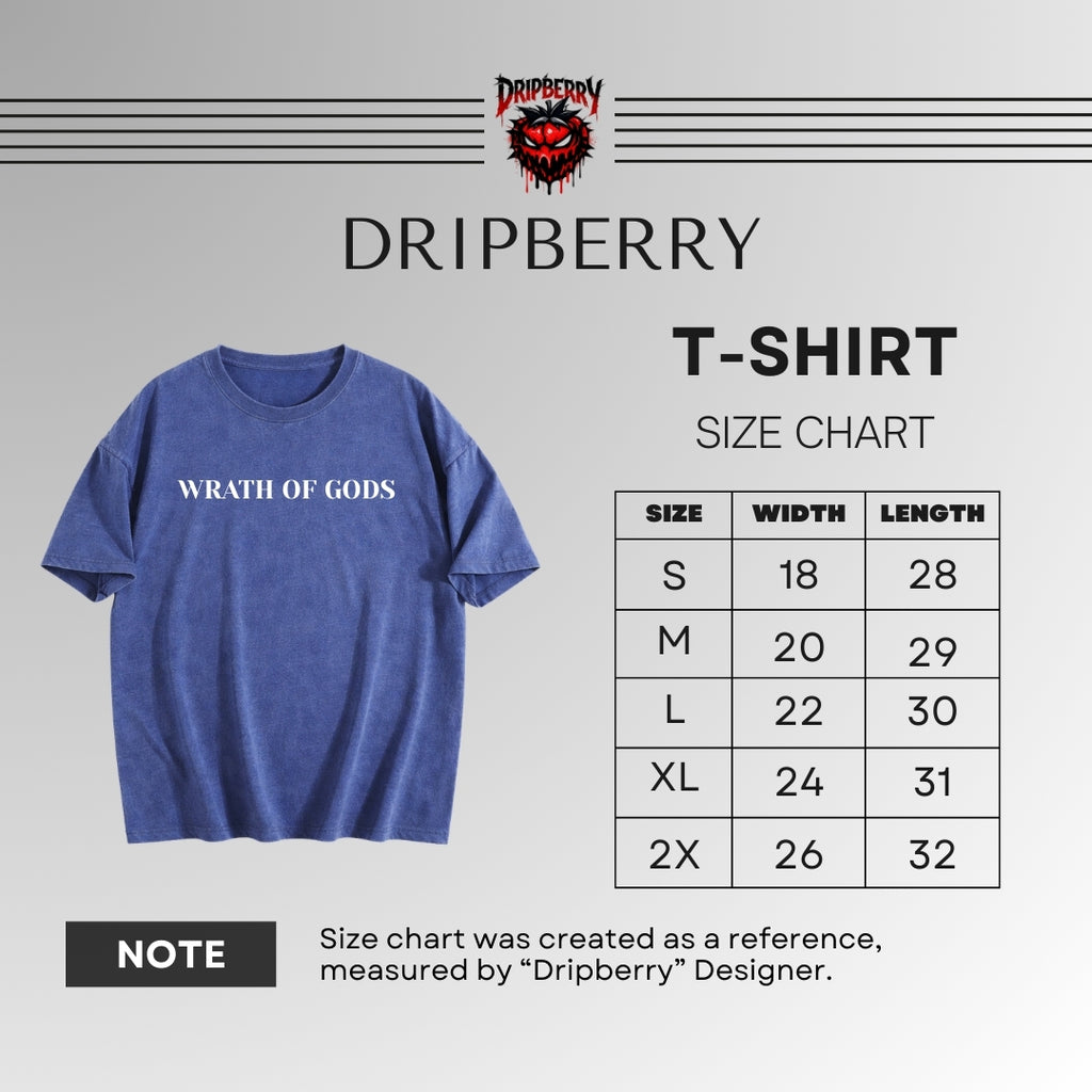 Wrath of Gods | Vintage Wash Streetwear Tee | By DRIPBERRY