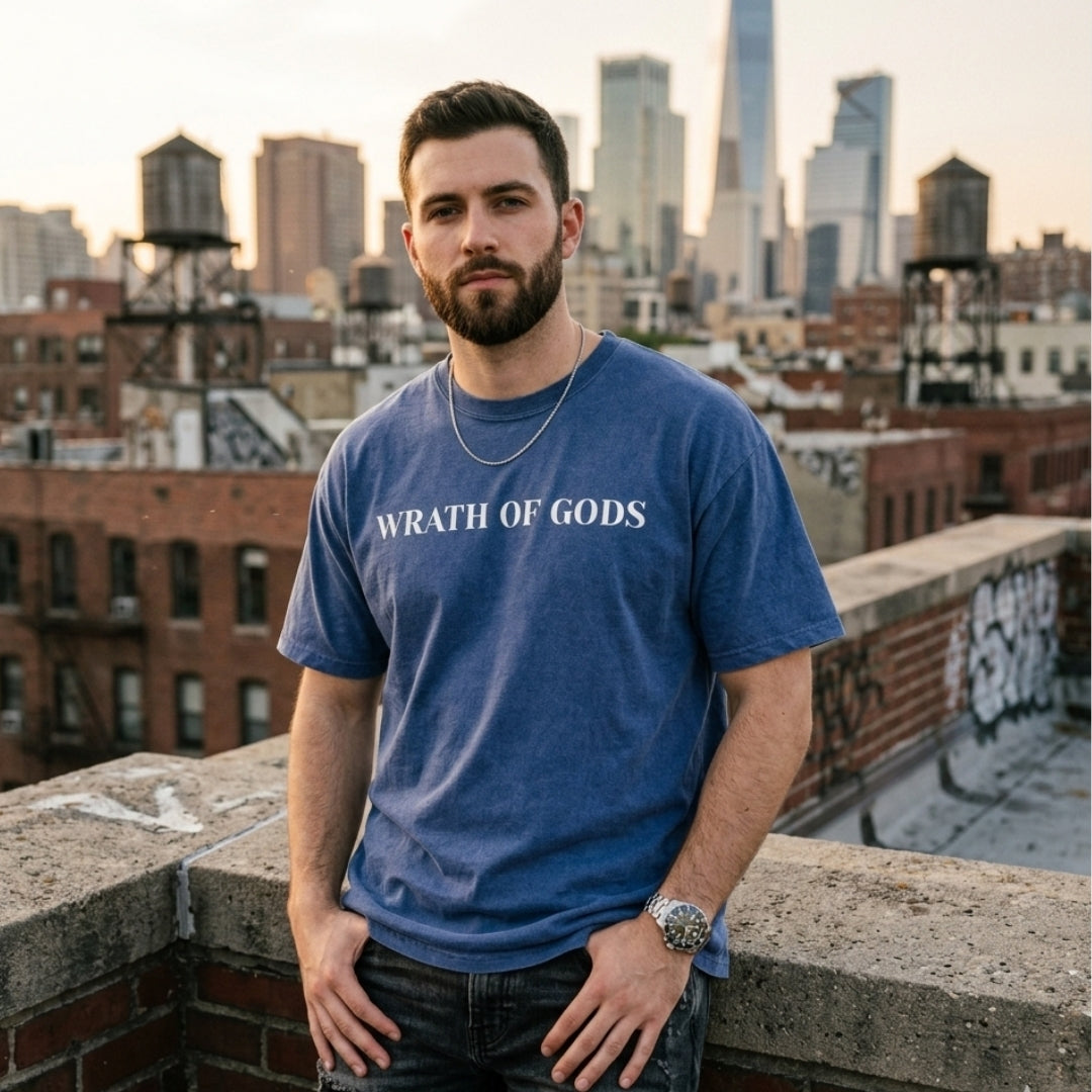 Wrath of Gods | Vintage Wash Streetwear Tee | By DRIPBERRY