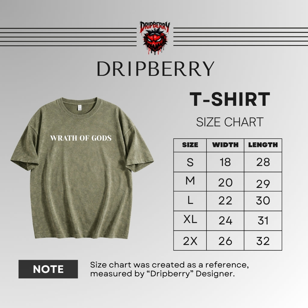 Wrath of Gods | Vintage Wash Streetwear Tee | By DRIPBERRY