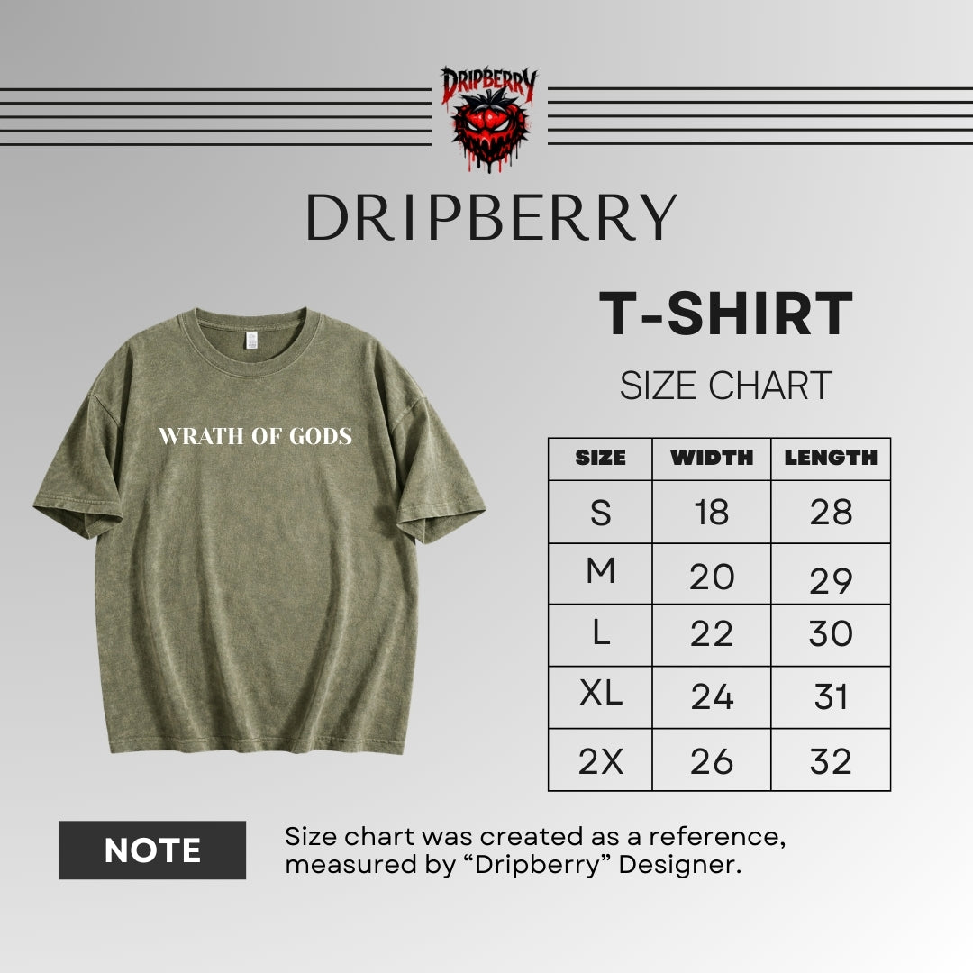 Wrath of Gods | Vintage Wash Streetwear Tee | By DRIPBERRY