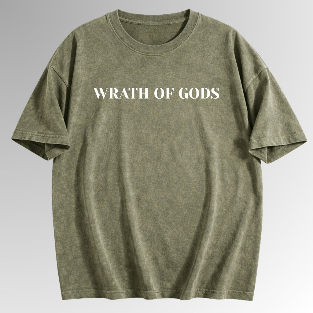 Wrath of Gods | Vintage Wash Streetwear Tee | By DRIPBERRY